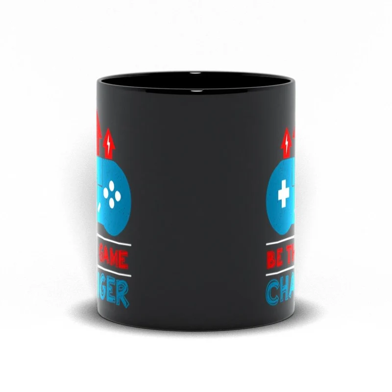 Be The Game Changer Black Mugs, Game Changer, Cadeau de tasse en céramique unique, Cadeau de joueur inspirant, Tasse de motivation pour jeux vidéo