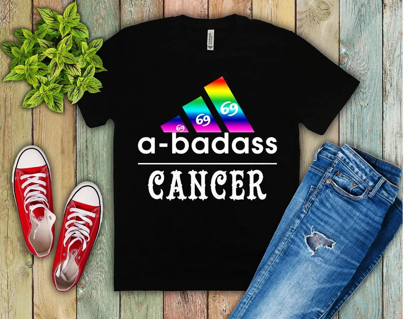 Chemise A-Badass Cancer, t-shirt Cancer Zodiac, chemise drôle Cancer, T-shirt rétro Cancer Horoscope, chemise d’anniversaire de juillet, cadeaux Cancer Zodiac