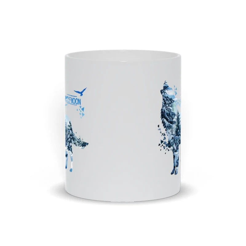 Tasses Wolf Moon, cadeau mignon d’amant de loup, chien-loup animal, costume de filles de loup hurlant, cadeau, sweat-shirt à capuche