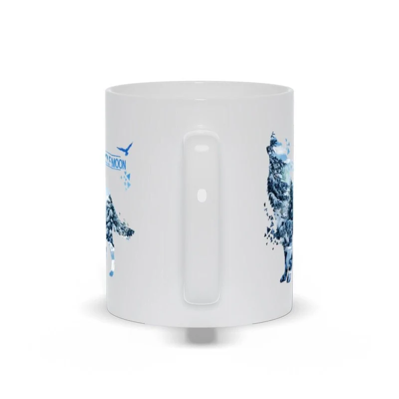 Tasses Wolf Moon, cadeau mignon d’amant de loup, chien-loup animal, costume de filles de loup hurlant, cadeau, sweat-shirt à capuche
