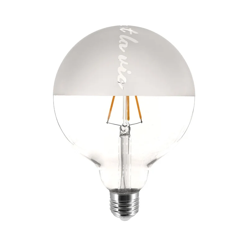 Ampoule LED Tattoo "C'Est La Vie" G125 4,5W 470Lm E27 2700K Dimmable