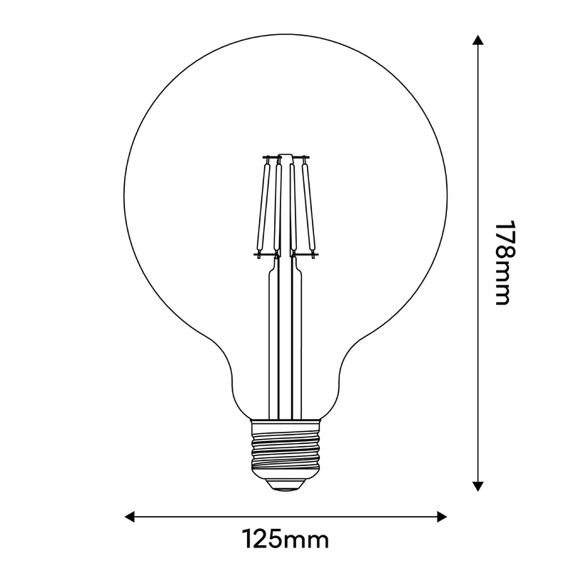 Ampoule LED Tattoo "Love" G125 4,5W 470Lm E27 2700K Dimable