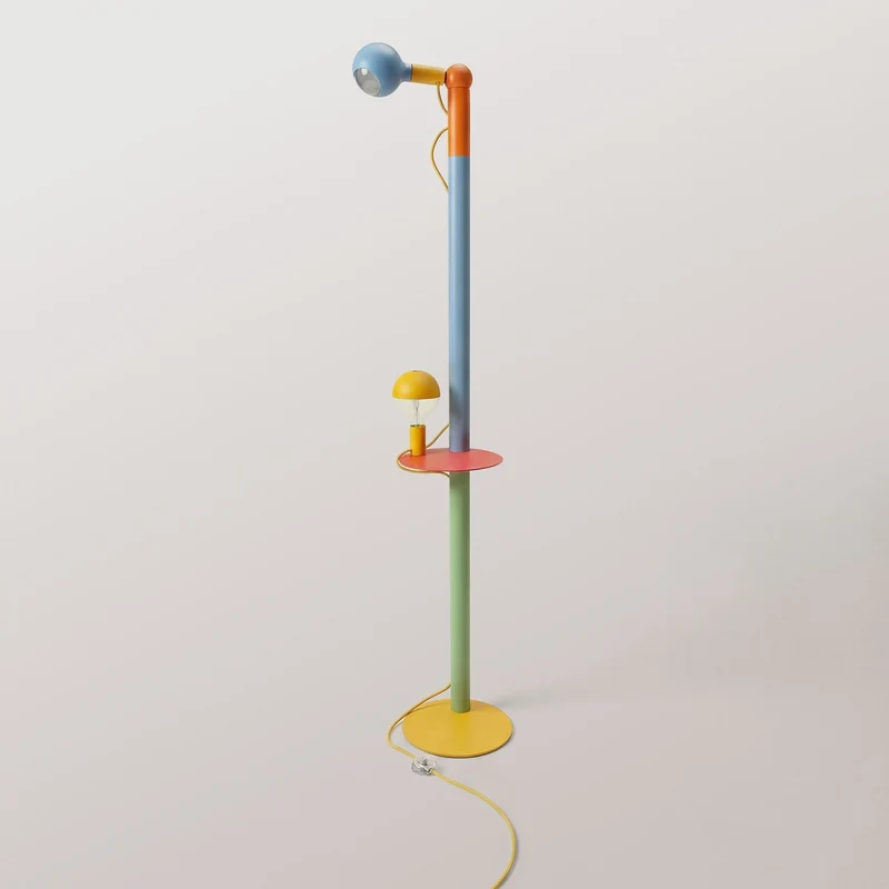 Rocco XXL - Lampe sur pied multicolore avec ampoule Maria et Camo