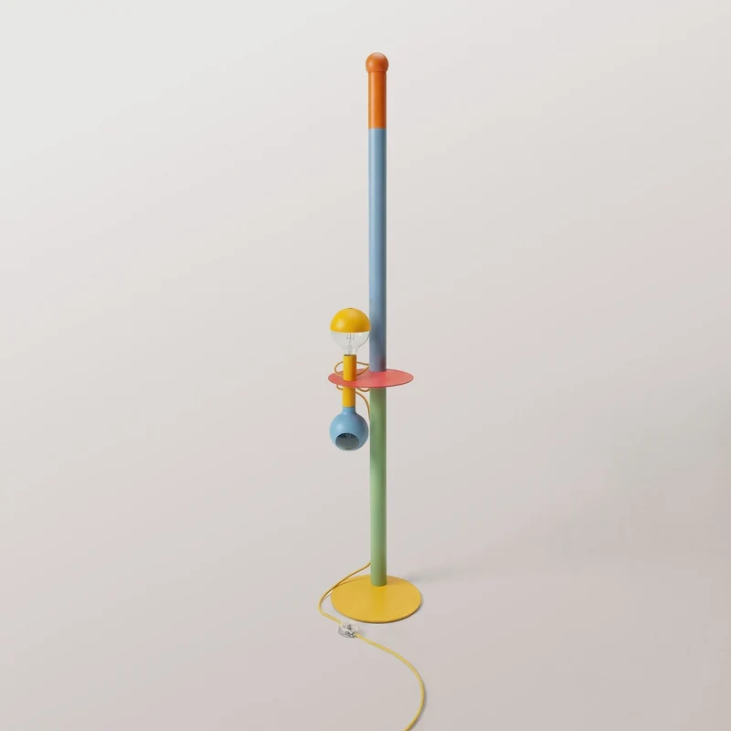Rocco XXL - Lampe sur pied multicolore avec ampoule Maria et Camo