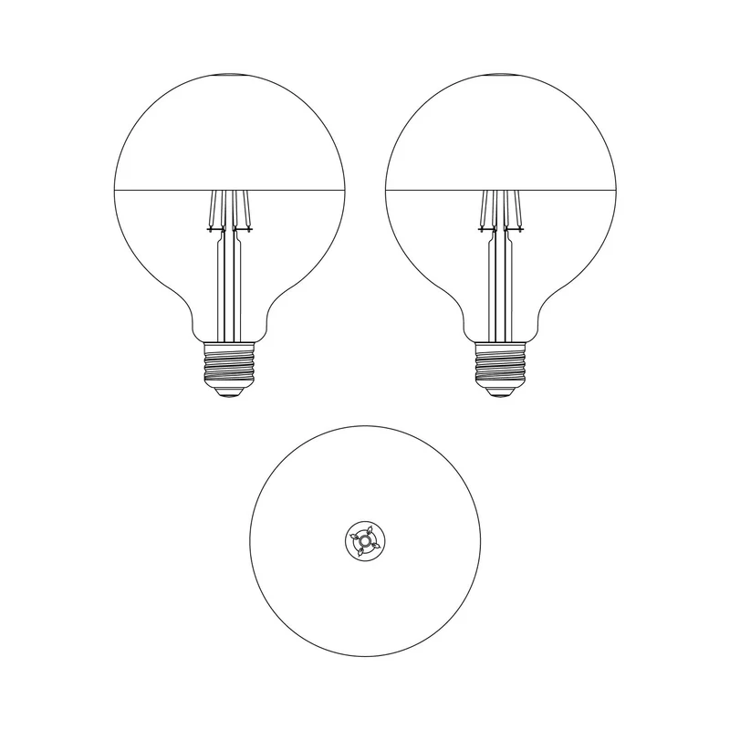 Ampoule LED Maria G125 4,8W 806Lm E27 2700K Variable - Verte