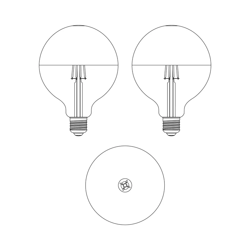 Ampoule LED Maria G125 4,8W 806Lm E27 2700K Dimmable - Rouge