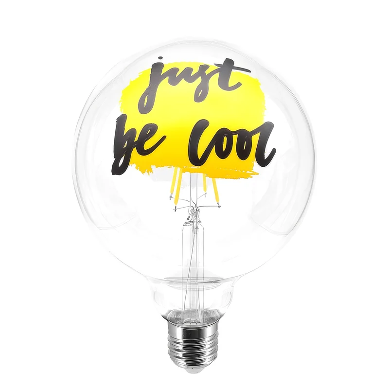 Ampoule LED Tattoo "Just Be Cool" G125 4,5W 470Lm E27 2700K Dimmable
