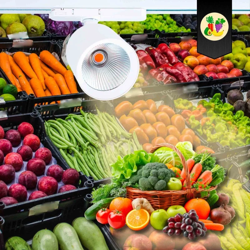 Spot LED 40W pour rail triphasé - Fruits et légumes - Driver Philips Xitanium