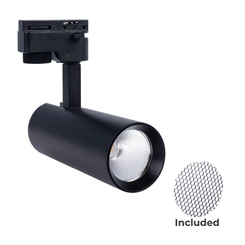 Projecteur LED sur rail monophasé - CCT - 10W - IRC 90 - Driver KGP - Noir