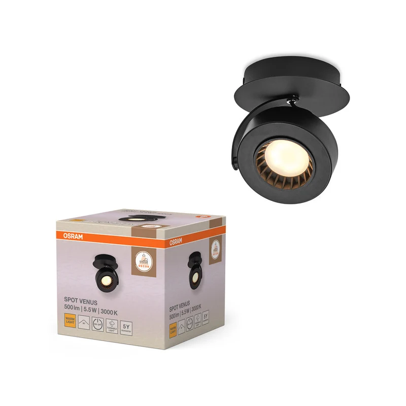 OSRAM DECOR SPOT VENUS Applique murale, 5,5W, 210lm, noir