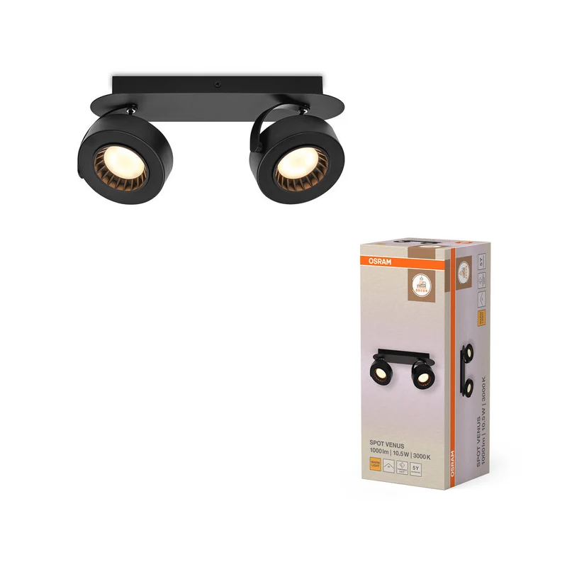 OSRAM DECOR SPOT VENUS Plafonnier, 10,5W, 450lm, noir