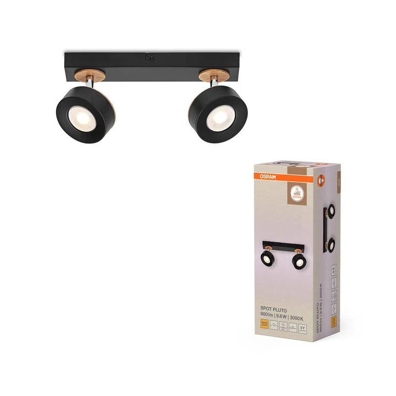 OSRAM SPOT DÉCOR PLUTO Plafonnier, 9,6W, 615lm, noir