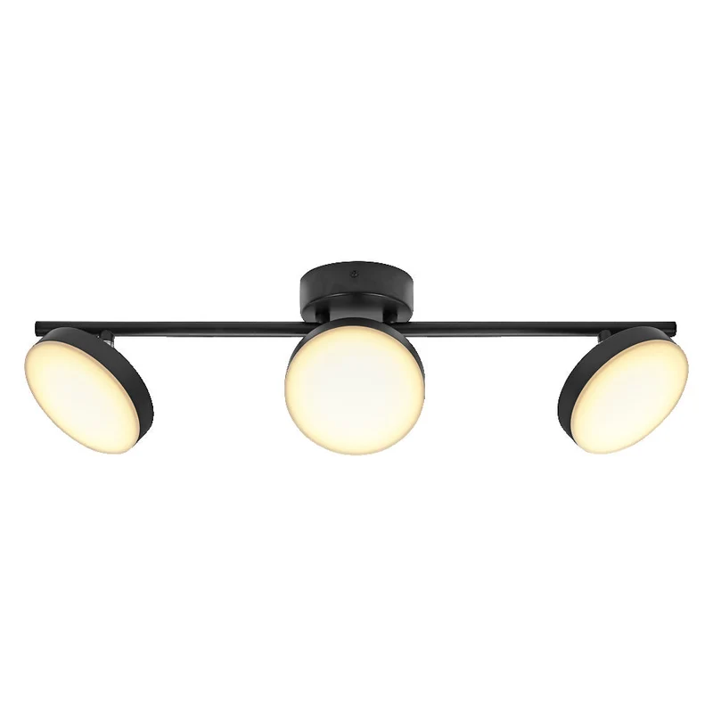 OSRAM DECOR Spot Moon plafonnier noir, 3 spots, 16W