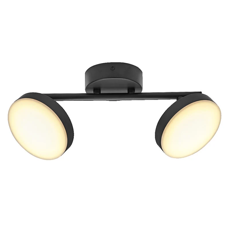 OSRAM DECOR Spot Moon plafonnier noir, 2 spots, 10.5W