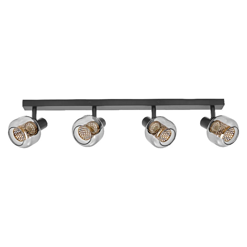 OSRAM DECOR Spot Firefly plafonnier, lampe OSRAM incluse, noir, 4 x 2.8W, E14