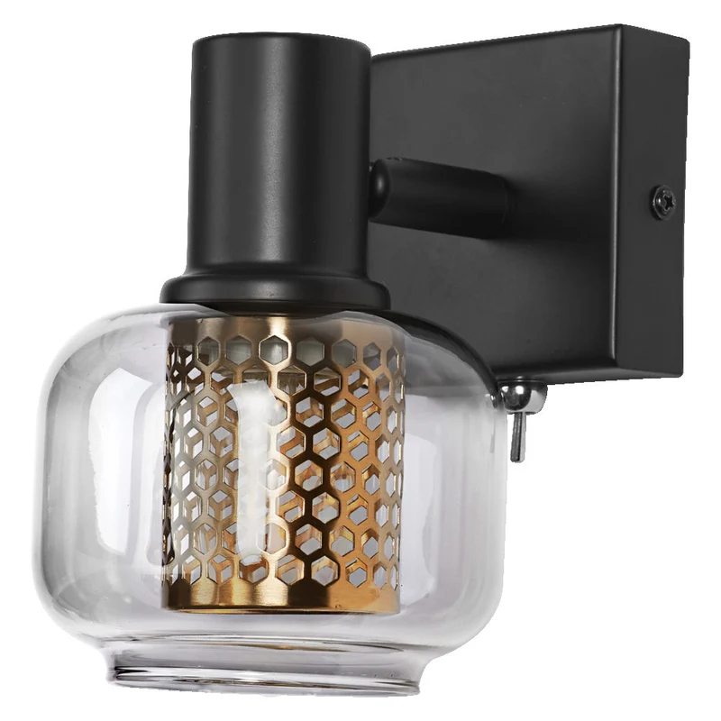 OSRAM DECOR Spot Firefly Applique murale, lampe OSRAM incluse, noir, 1 x 2.8W, E14