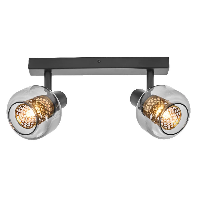 OSRAM DECOR Spot Firefly plafonnier, lampe OSRAM incluse, noir, 2 x 2.8W, E14