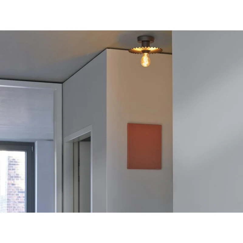 OSRAM DECOR Plissé Plafonnier E27 Gris Foncé