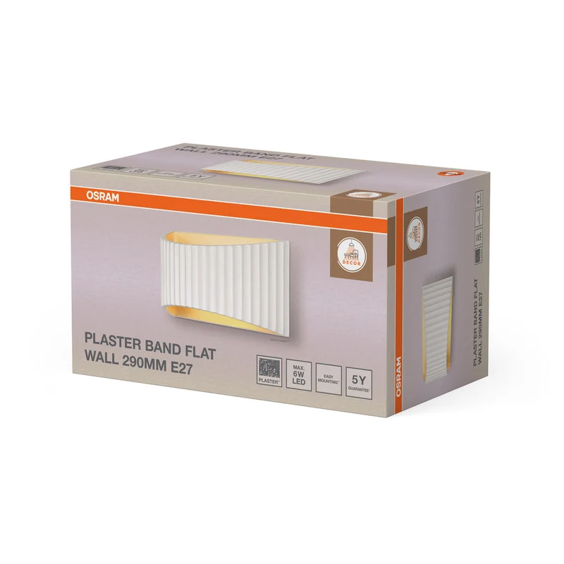 OSRAM DECOR Bande de plâtre plate Applique murale 290 1xE27 Blanc