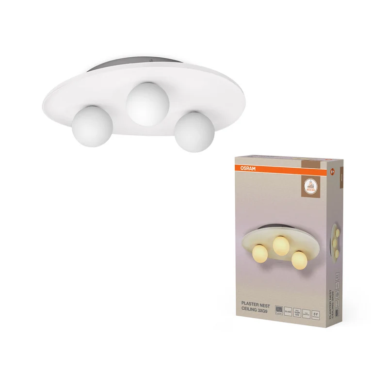 OSRAM DECOR Plafonnier Nid de Plâtre 3xG9 Blanc