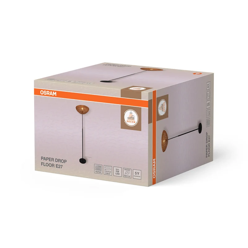 OSRAM DECOR Lampadaire Paper Drop 1xE27 Beige