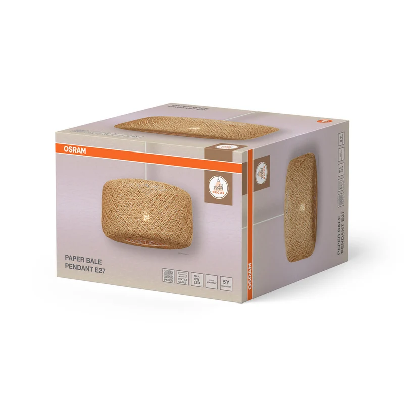 OSRAM DECOR Suspension en papier balle 1xE27 beige
