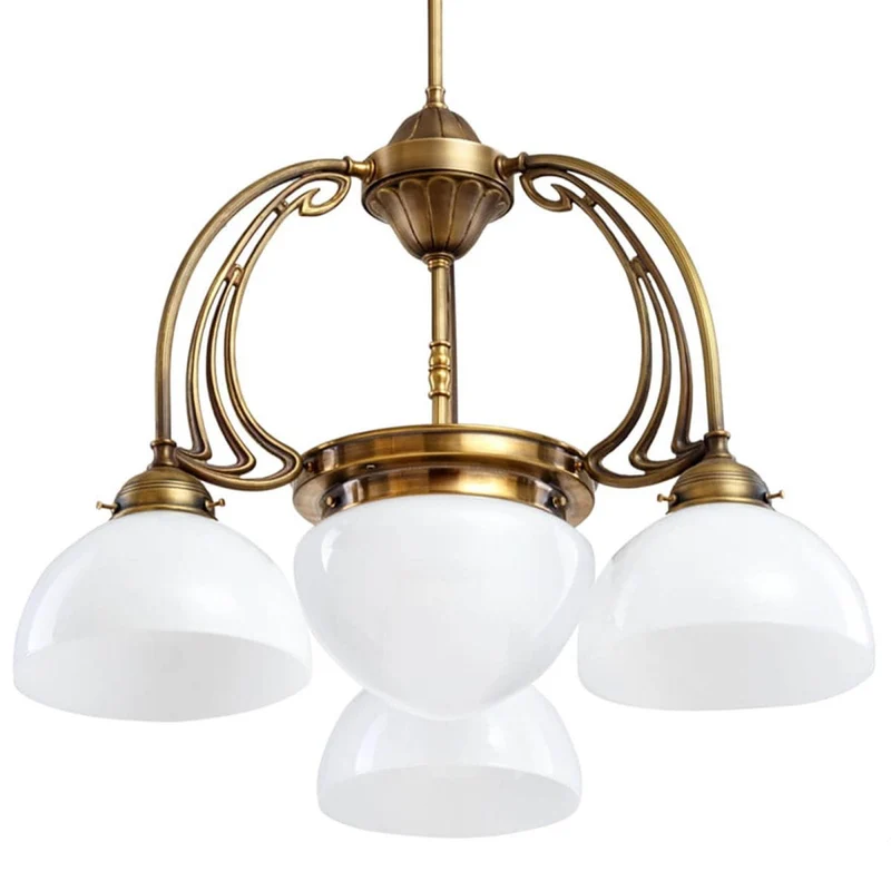 Plafonnier en Laiton Ancien Art Deco