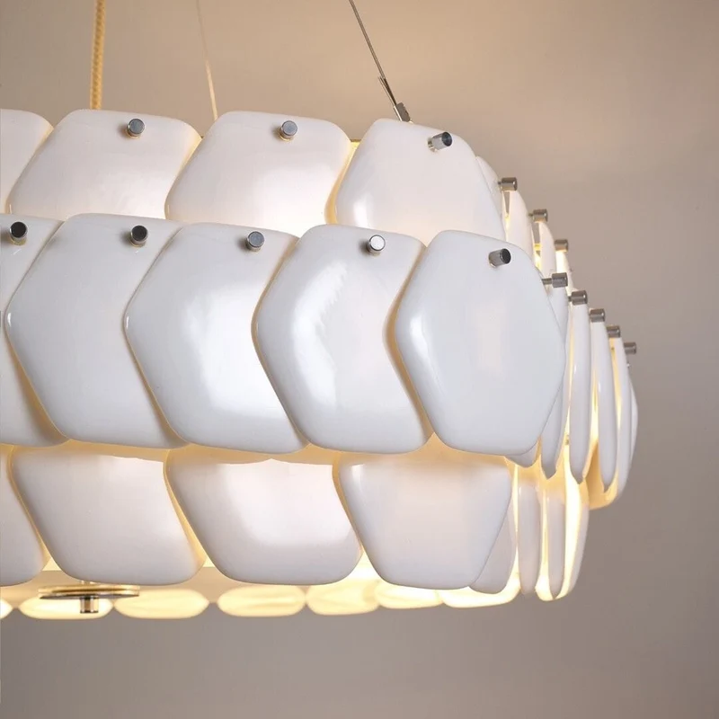 Suspension porcelaine blanche