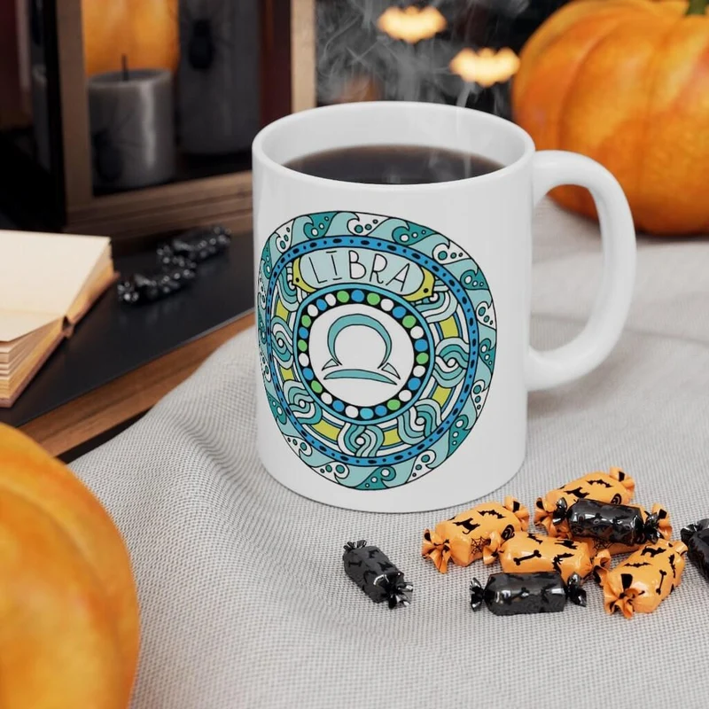 Balance Zodiac Mug, Balance Mug, 23 septembre au 22 octobre né Zodiac Gift, Zodiac Sign, Horoscope Gift, Astrology Gift, Mug || Naissance Balance
