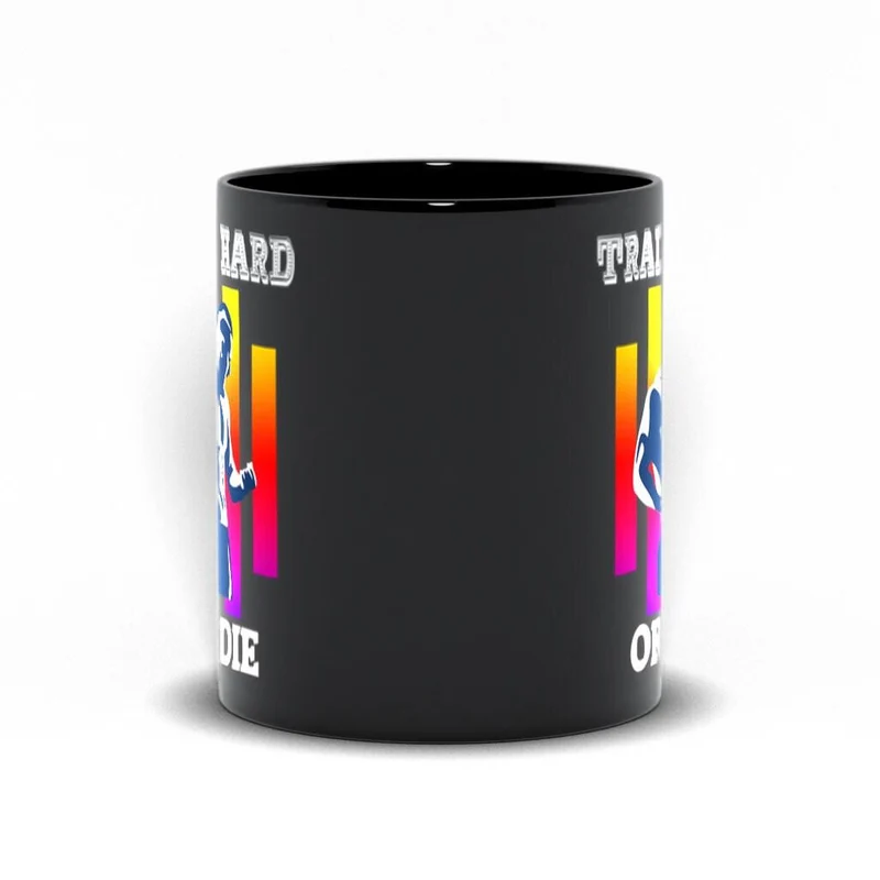 Tasses noires Train Hard Or Die, haltérophilie pour hommes, athlétique, entraînement de gymnastique, sports de fitness