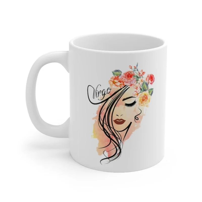 Tasse du zodiaque Vierge, tasse Vierge, cadeau du zodiaque né du 23 août au 22 septembre, signe du zodiaque, cadeau d’horoscope, cadeau d’astrologie, tasse || Naissance Vierge