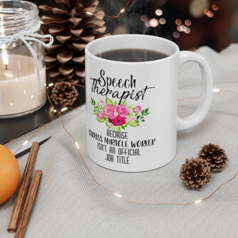 Orthophoniste Parce que le faiseur de miracles badass n'est pas un titre officiel Mugs, Tasse à café, Tasse mignonne, Orthophonie, Orthophoniste