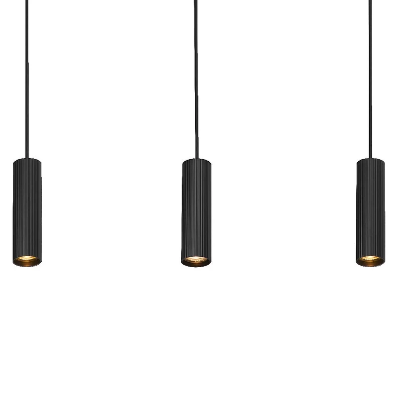 OSRAM DECOR Suspension LED Tambours Noir, 3 flammes, GU10