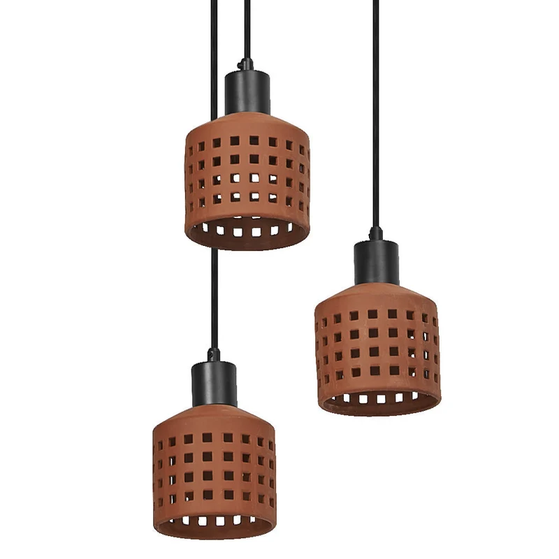 OSRAM DECOR Suspension en argile pour fenêtres, marron, 3 flammes, E27