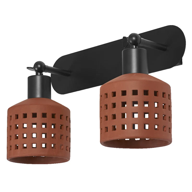 OSRAM DECOR Clay Windows Applique murale marron, 2 flammes, E27