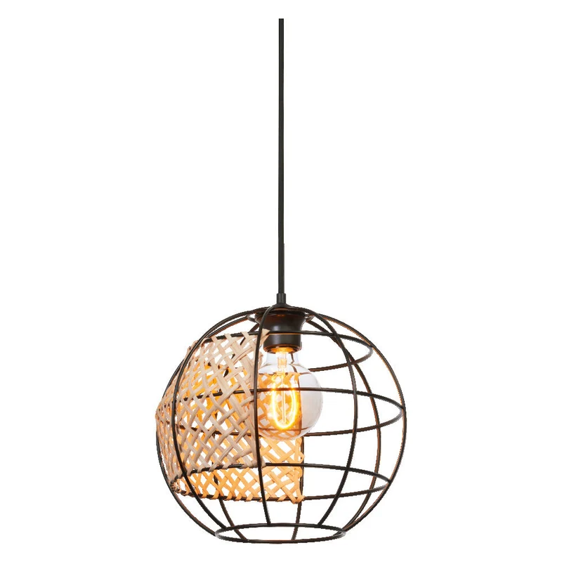OSRAM DECOR Suspension Globe Cage, noir/marron, E27