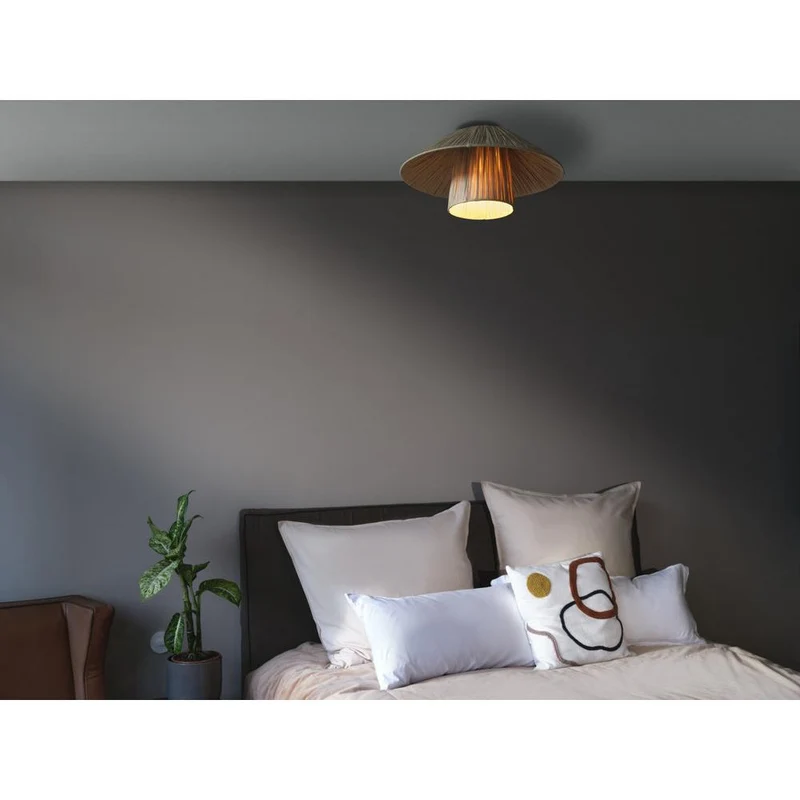 OSRAM DECOR Lampe Plafonnier Cabane en Papier Bambou Marron, 400mm, E27