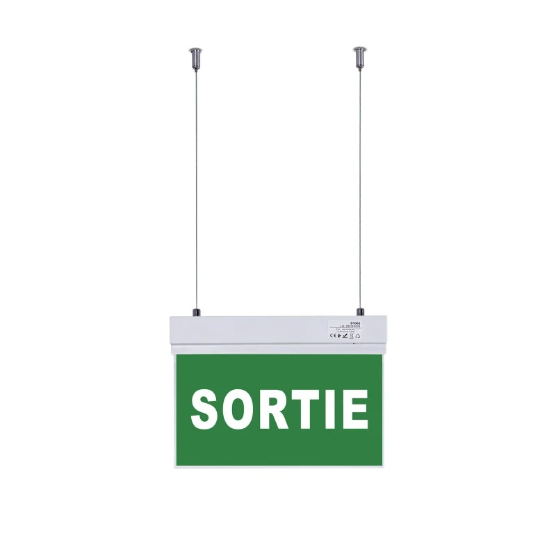 Bloc autonome d'éclairage de sécurité avec panneau "SORTIE" - Suspension