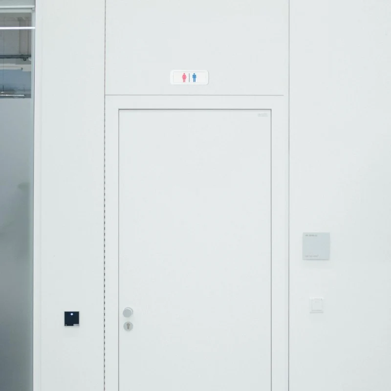 KIT pictogramme autocollant "TOILETTES" + Bloc autonome d'éclairage 3W