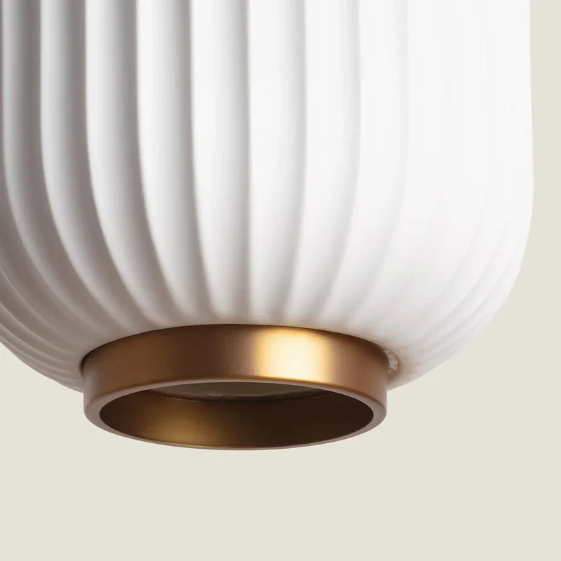 Suspension Blanche Forme Lanterne