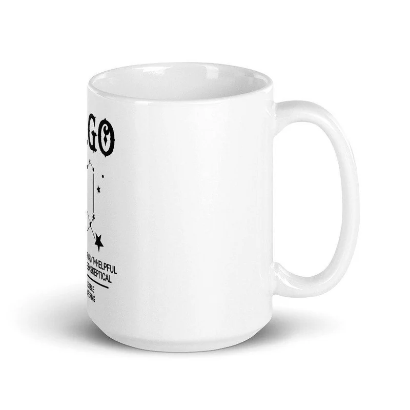 Tasse Vierge Cadeaux Vierge - Tasse à café Constellation Vierge - Analytique, précise, Qualités Vierge, Tasse à café Vierge Zodiac née en septembre