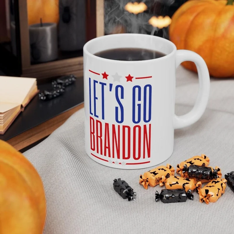 Let's Go Brandon 11oz Tasse en céramique, Cadeaux conservateurs, Cadeaux républicains, Let's Go Brandon Mug, Nascar Mug, Dad Nascar, Nascar Fan Mug