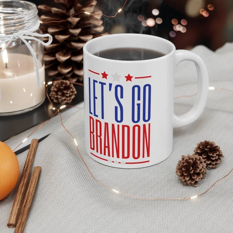 Let's Go Brandon 11oz Tasse en céramique, Cadeaux conservateurs, Cadeaux républicains, Let's Go Brandon Mug, Nascar Mug, Dad Nascar, Nascar Fan Mug