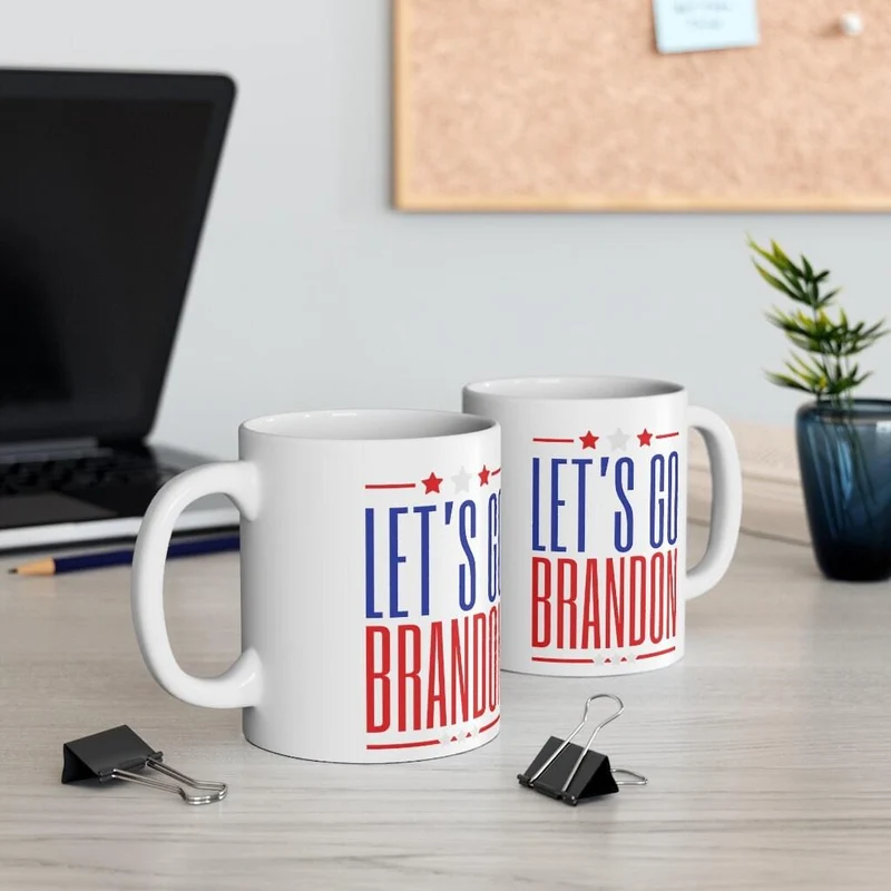 Let's Go Brandon 11oz Tasse en céramique, Cadeaux conservateurs, Cadeaux républicains, Let's Go Brandon Mug, Nascar Mug, Dad Nascar, Nascar Fan Mug