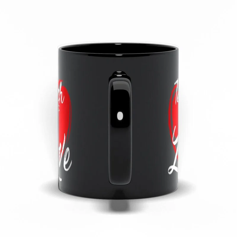 Enseigner, c’est aimer les tasses noires, Saint-Valentin, Cadeau de l’enseignant, Citation inspirante, Enseignant du primaire, Passion préscolaire pour l’enseignement