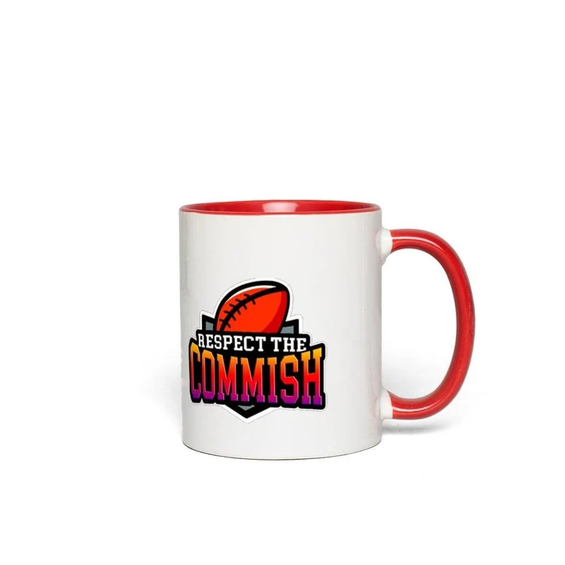 Respectez les tasses d’accent Commish, tasse de football américain - Cadeau de fan de football - Tasse de football - Cadeau de saison de football - Game On