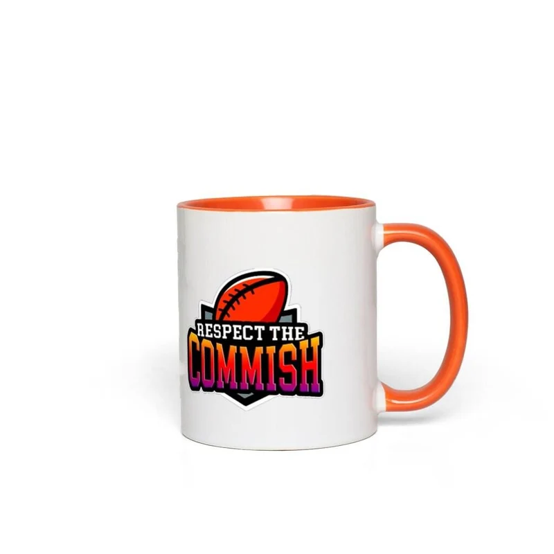 Respectez les tasses d’accent Commish, tasse de football américain - Cadeau de fan de football - Tasse de football - Cadeau de saison de football - Game On