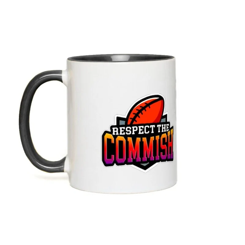Respectez les tasses d’accent Commish, tasse de football américain - Cadeau de fan de football - Tasse de football - Cadeau de saison de football - Game On