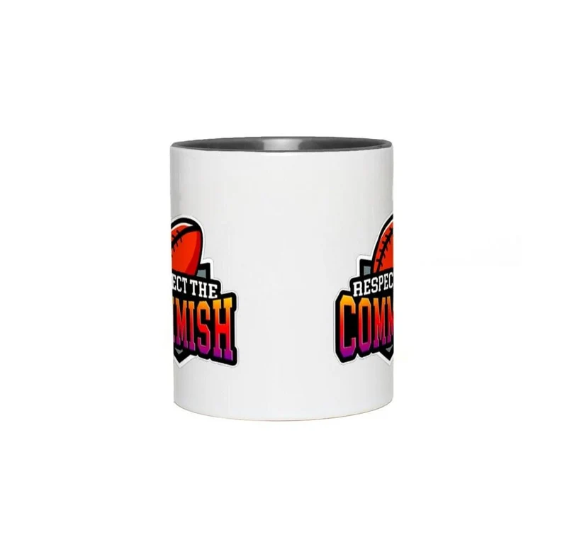 Respectez les tasses d’accent Commish, tasse de football américain - Cadeau de fan de football - Tasse de football - Cadeau de saison de football - Game On
