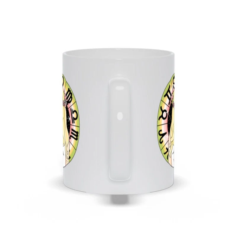 Tasses blanches Vierge, idées cadeaux Vierge, tasse d’anniversaire Vierge